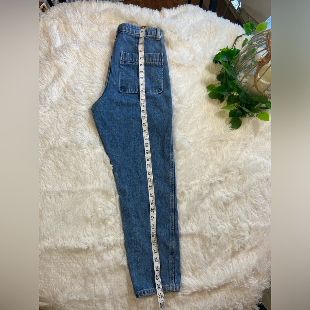 Topshop Mom Jeans Zipper Pockets Utility Style Size 28 - Picture 9 of 15